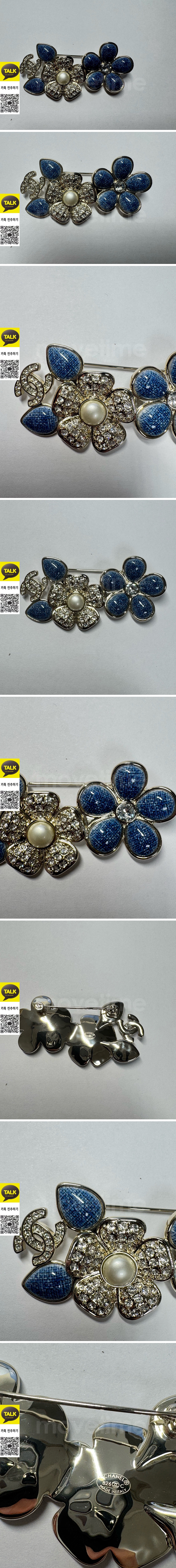 [홍콩명품.CHANEL] 샤넬 26SS 로고 다이아 장식 플라워 브로치, ET3400, JL, 명품악세사리,팔찌,귀걸이,반지