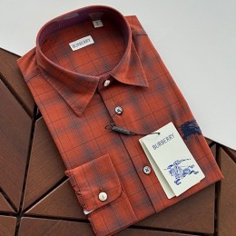 [홍콩명품.Burberry] 버버리 26SS 로고 자수 체크패턴 남방 셔츠 (오렌지), BM24683, 레플리카의류,미러급사이트
