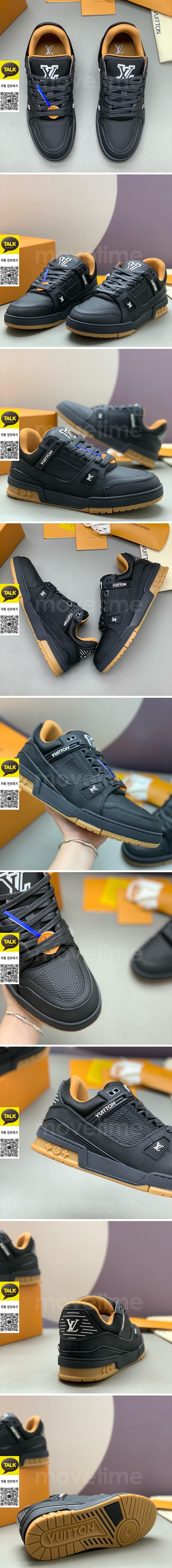 [홍콩명품.LOUIS VUITTON] 루이비통 26SS 로고 남여 다미에 트레이너 스니커즈 운동화 (블랙), SE6096, PMD, 명품스니커즈,운동화,구두,로퍼,하이탑,신발