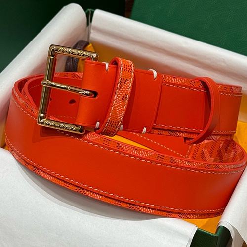 [홍콩명품,GOYARD] 고야드 26SS 로고 FLORIDA 오렌지 레더 가죽 벨트 (4컬러), 4.0cm, BT1517, X1, 명품레플리카,인터넷쇼핑몰,남자명품,해외직구