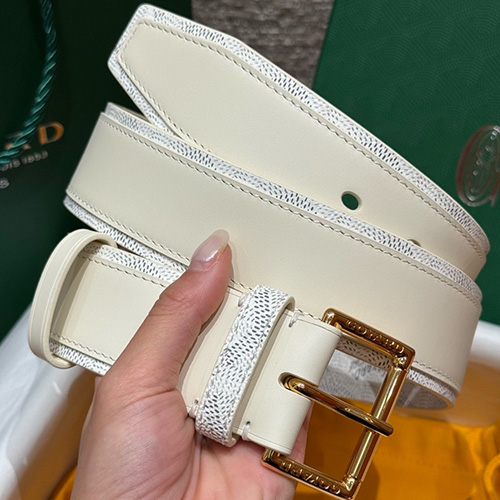 [홍콩명품,GOYARD] 고야드 26SS 로고 FLORIDA 화이트 레더 가죽 벨트 (4컬러), 4.0cm, BT1518, X1, 명품레플리카,인터넷쇼핑몰,남자명품,해외직구