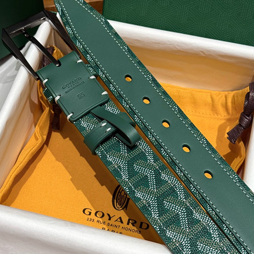 [홍콩명품,GOYARD] 고야드 26SS 로고 FLORIDA 그린 레더 가죽 벨트 (4컬러), 4.0cm, BT1524, X1, 명품레플리카,인터넷쇼핑몰,남자명품,해외직구