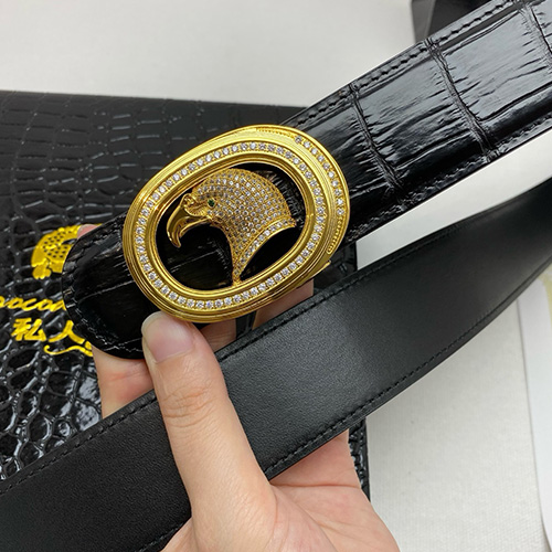 [홍콩명품,STEFANO RICCI] 스테파노리치 26SS 로고 레더 악어가죽 금장 버클 벨트, 3.8cm, BT1549, X1, 명품레플리카,인터넷쇼핑몰,남자명품,해외직구