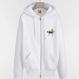 [홍콩명품,Christian Dior] 디올 26SS 로고 그래픽 자수 후드 집업 자켓 (화이트), BM24718, KK, 레플리카의류,미러급사이트