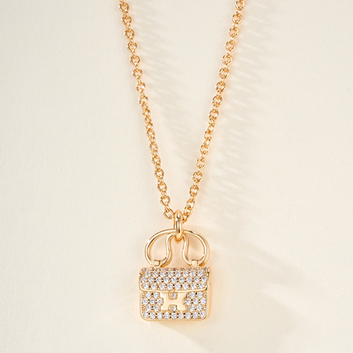 [홍콩명품.Hermes] 에르메스 26SS 로고 다이아 장식 목걸이 (2컬러), ET3437, 홍콩명품의류,구매대행,온라인명품