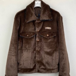 [가격문의][홍콩명품.LOUIS VUITTON] 루이비통 26SS 로고 퍼 카라 자켓 1AJVEJ (브라운), BM24823, KK, 레플리카의류,미러급사이트