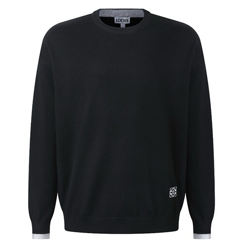 [홍콩명품.LOEWE] 로에베 26SS 로고 니트 스웨터 (블랙), BM24934, JL, 레플리카의류,미러급사이트
