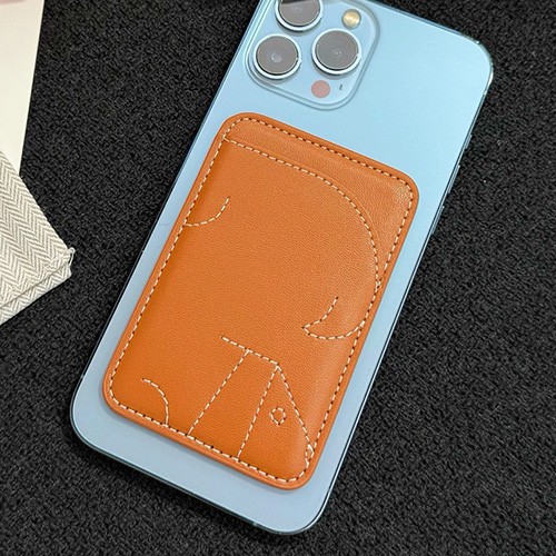 [홍콩명품.Hermes] 에르메스 26SS 로고 레더 가죽 아이폰 IPhone MagSafe (브라운), ET3528, HY, 홍콩명품의류,구매대행,온라인명품