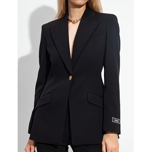 [홍콩명품.VERSACE] 베르사체 26SS 로고 여성 울 정장 수트 자켓 (블랙), BM25144, 무료배송