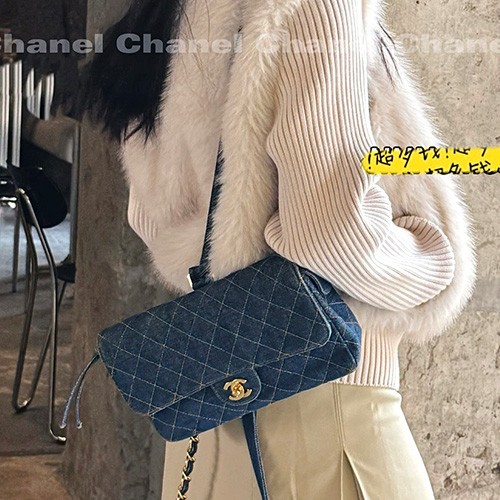 [홍콩명품.CHANEL] 샤넬 26SS 로고 퀄팅 크로스백 (데님-금장), BGM5746, BDA, 무료배송