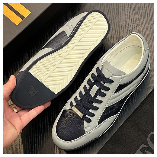 [홍콩명품.ZEGNA] 제냐 26SS 로고 PRODUCT INFORMATIONMONTE 스니커즈 운동화 (그레이-블랙), SE6181, S2, 무료배송
