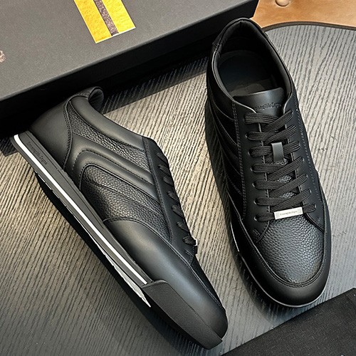 [홍콩명품.ZEGNA] 제냐 26SS 로고 PRODUCT INFORMATIONMONTE 스니커즈 운동화 (블랙), SE6183, S2, 무료배송