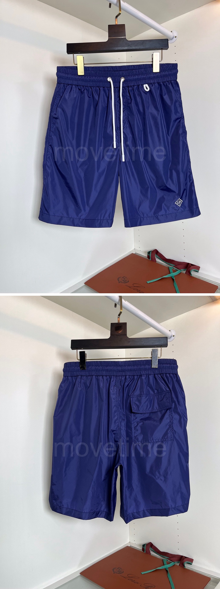 로로피아나 로고 자수 나일론 쇼츠 반바지 (3컬러) 26SS 상세이미지 7