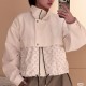 루이비통 로고 여성 모노그램 터틀넥 윈드브레이커 자켓 1AK114 (화이트) 26SS