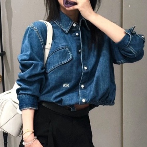 로에베 로고 여성 데님 셔츠 자켓 26SS