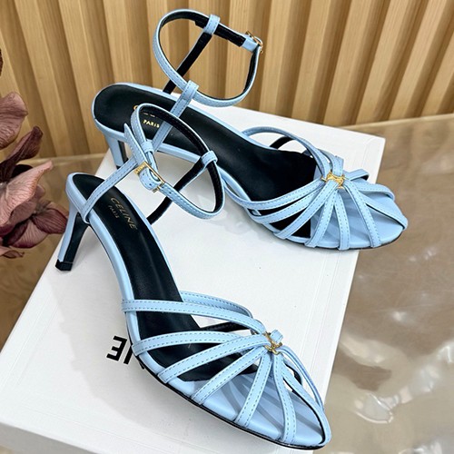 셀린느 로고 여성 레더 가죽 6cm 힐 샌들 (7컬러) 26SS