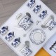 디올 로고 선물용 도자기 티포트 티컵 커피컵 세트 (15pcs 화이트-블루) 26SS