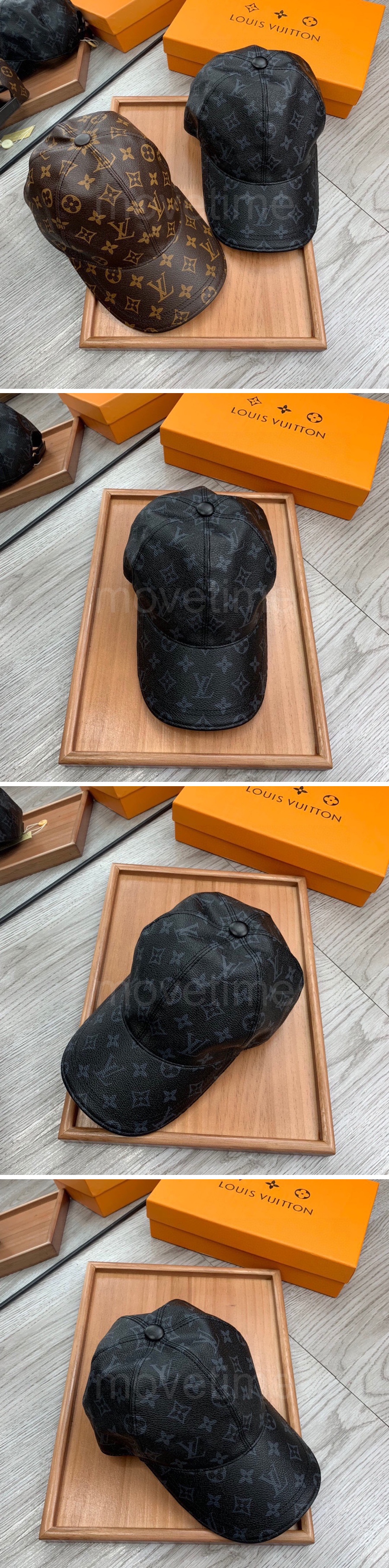 루이비통 로고 모노그램 레더 가죽 볼캡 모자 (2컬러) 26SS 상세이미지 2