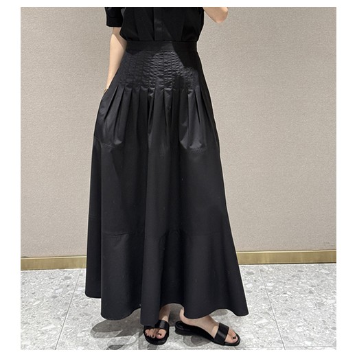 막스마* 로고 여성 롱 스커트 (블랙) 26SS