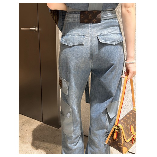 루이비통 로고 여성 데님 팬츠 진 청바지 26SS
