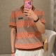 루이비통 로고 다미에 카라 폴로 반팔 니트 티셔츠 1AK6Z6 (오렌지) 26SS