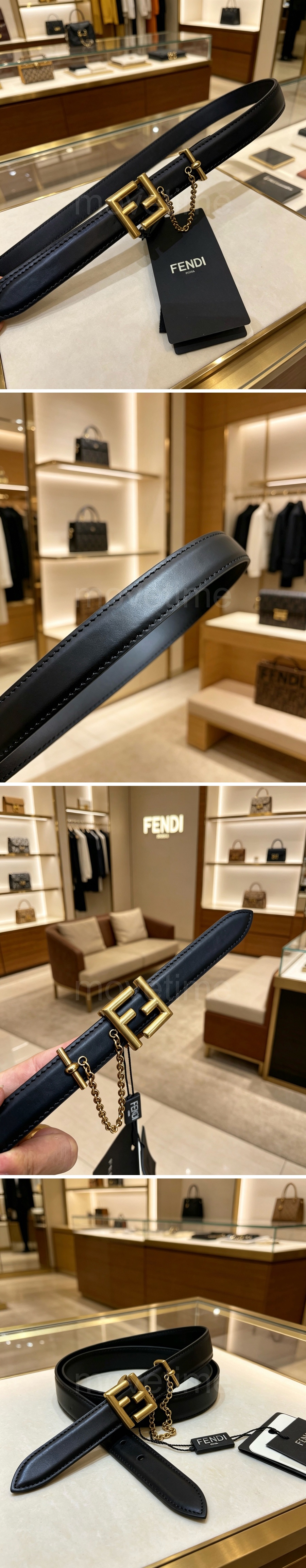 펜디 로고 여성 FF 레더 가죽 리버서블 2.0cm 벨트 (3컬러) 26SS 상세이미지 3