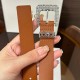 디올 로고 여성 Cannage 레더 가죽 브라운 2.5cm 벨트 (2컬러) 26SS