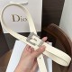 디올 로고 여성 Cannage 레더 가죽 화이트 2.5cm 벨트 (2컬러) 26SS
