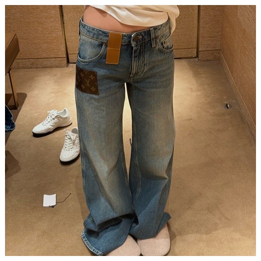 루이비통 여성 오버핏 데님 팬츠 진 청바지 26SS