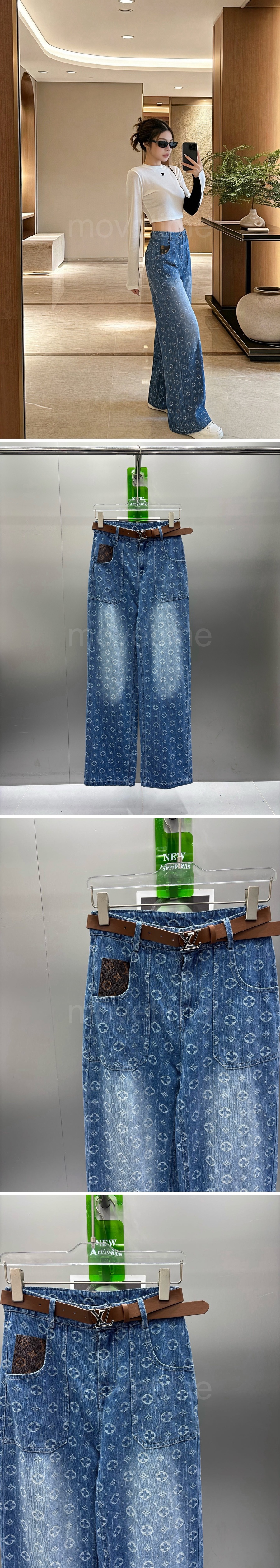 루이비통 여성 모노그램 오버핏 데님 팬츠 진 청바지 26SS 상세이미지 4