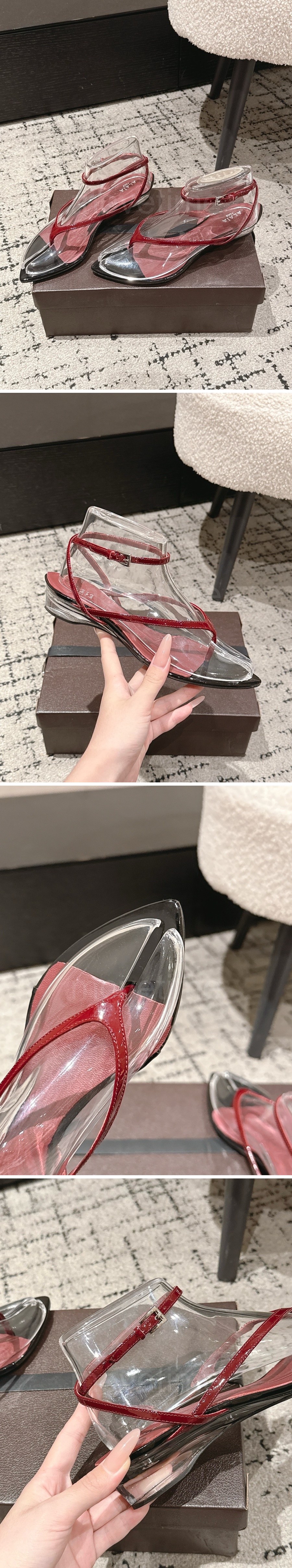 알라이아 여성 레더 가죽 샌들 26SS 상세이미지 3