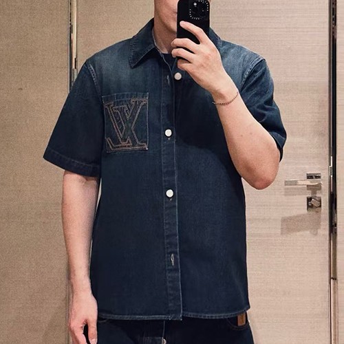 루이비통 LV 데님 반팔 남방 셔츠 26SS