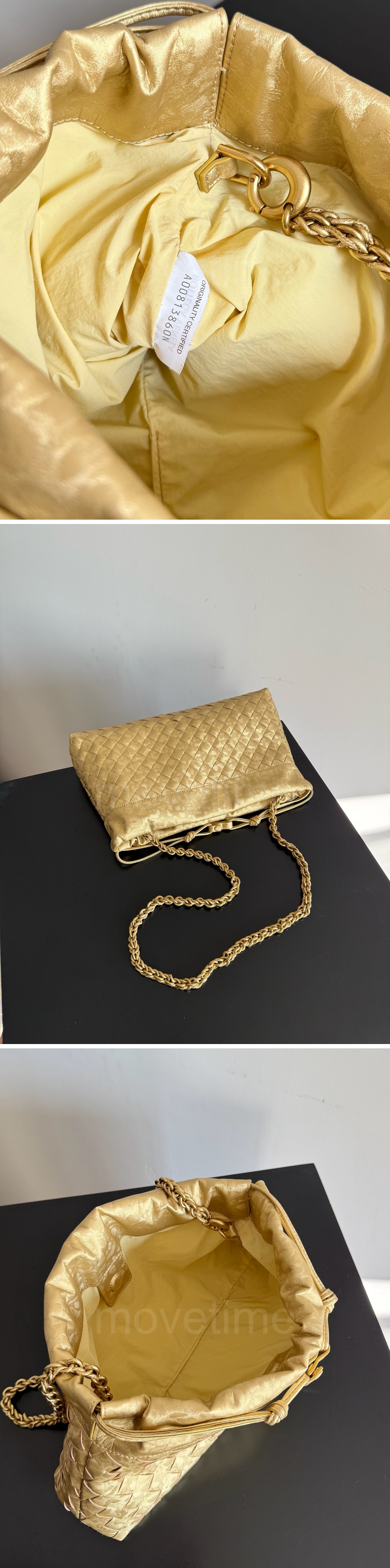 보테가베네타 Dustbag Notte 골드 숄더백 26SS 상세이미지 4