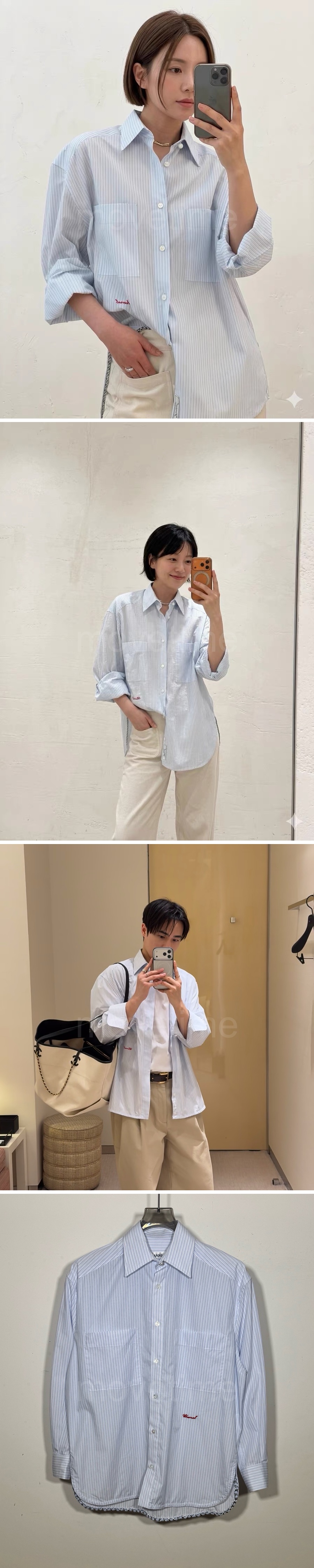 샤넬 여성 스트라이프 남방 셔츠 26SS 상세이미지 2