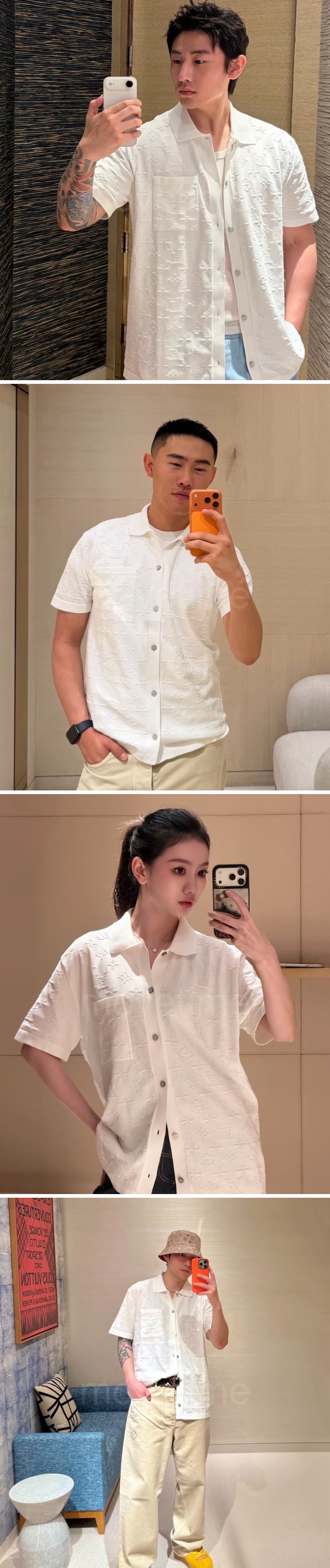 루이비통 카라 오픈 반팔 티셔츠 1AK728 26SS 상세이미지 2