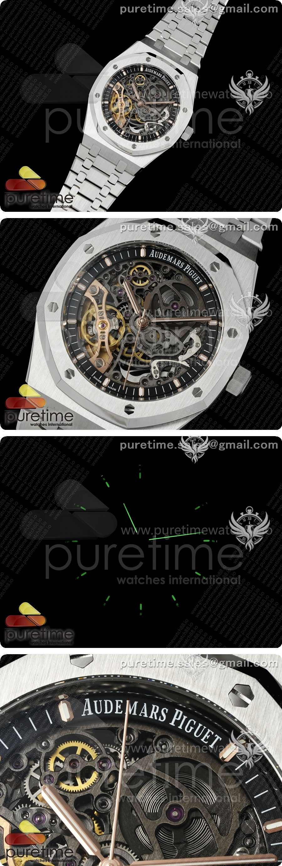 오데마피게 로얄 오크 41mm 오픈워크 15407 SS OCTA 1:1 베스트 에디션, SS 브레이슬릿 SA3132 V3 (프리 스프링) 상세이미지 2