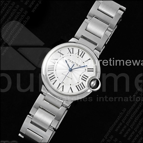 까르띠에 발롱 블루 36mm AF 1:1 베스트 에디션 화이트 다이얼 스테인리스 스틸 브레이슬릿 NH05B