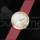 까르띠에 발롱 블랑 30mm 로즈골드 AF 1:1 베스트 에디션 실버 다이얼 핑크 패브릭 스트랩 론다 쿼츠