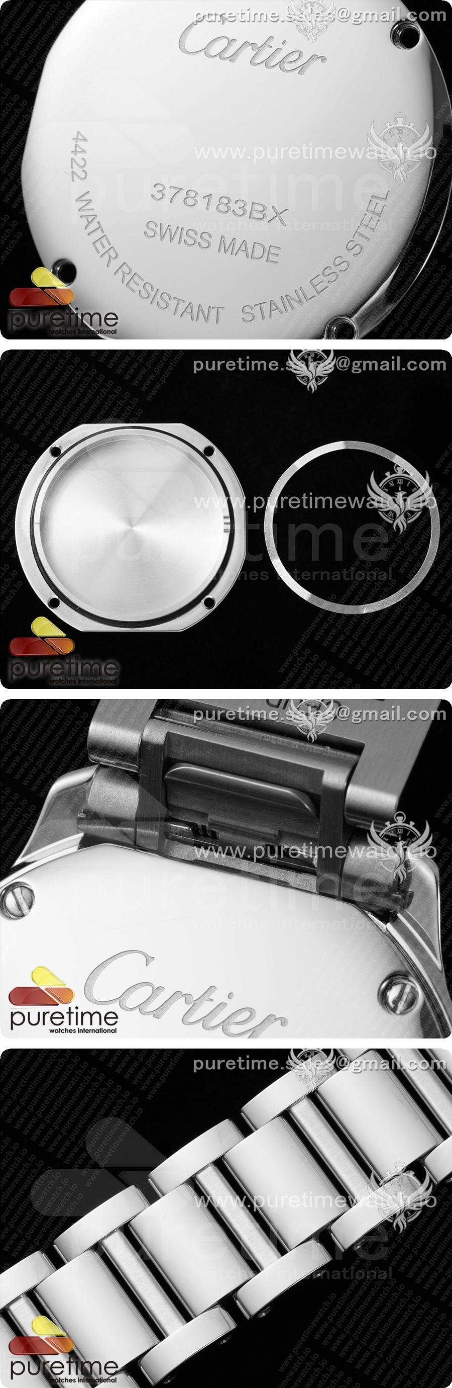 까르띠에 론다 머스트 29mm 스테인리스 스틸 AF 1:1 베스트 에디션 화이트 다이얼, 스테인리스 스틸 브레이슬릿, 론다 쿼츠 시계 상세이미지 6