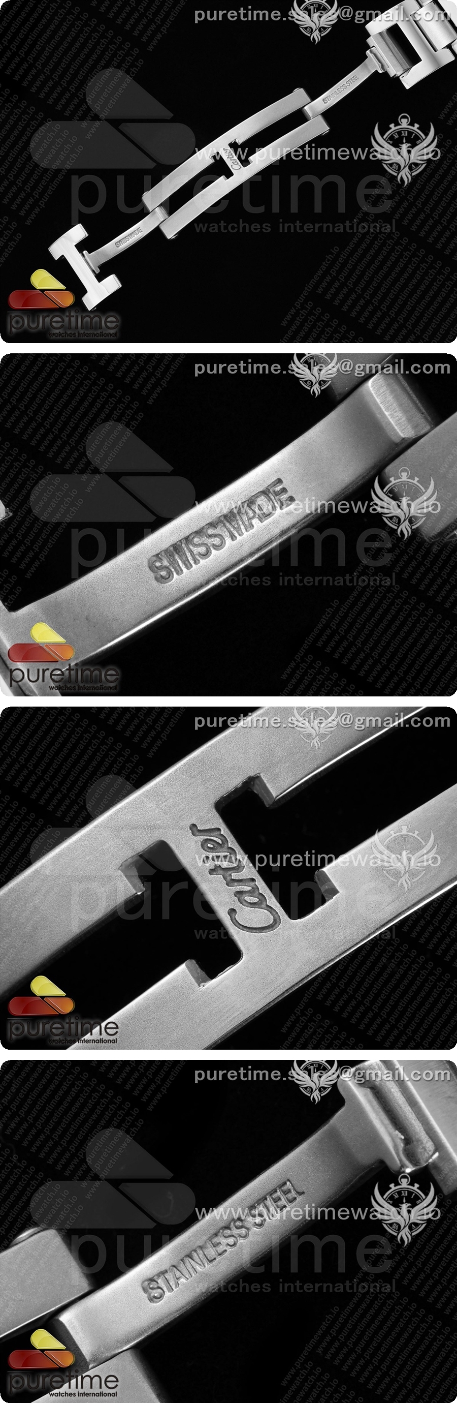 까르띠에 발롱 블루 여자 33mm 스테인리스 스틸 화이트 텍스처 다이얼, 스테인리스 스틸 브레이슬릿, 론다 쿼츠 상세이미지 7