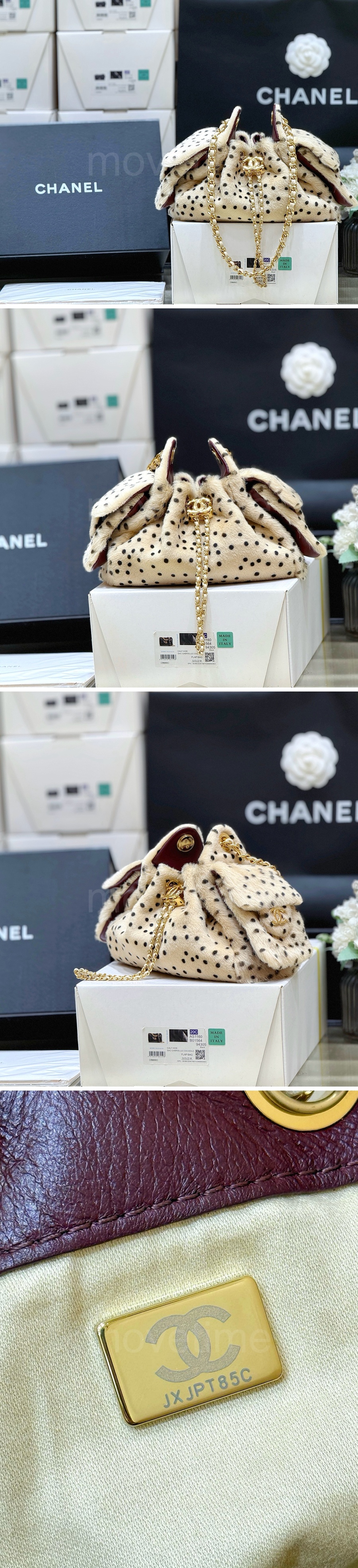 Chanel 미니백 , 램스킨, 골드 메탈, 라이트 베이지, 블랙 레플리카 26신상 상세이미지 3