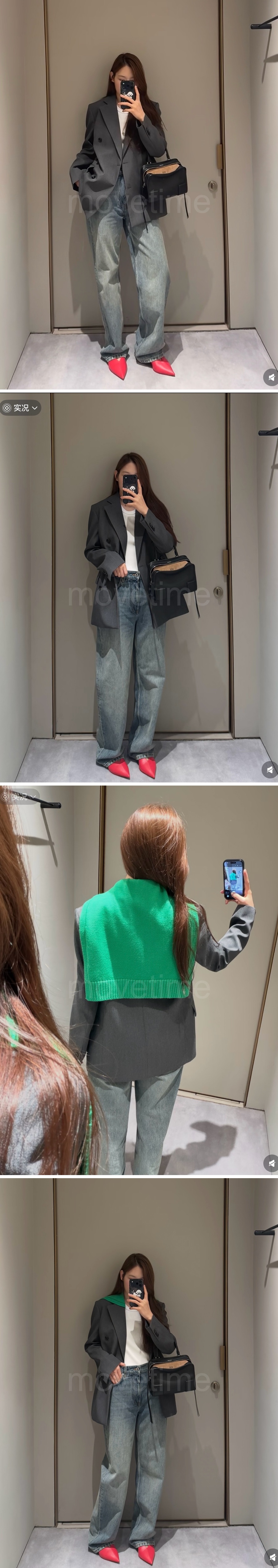 로에베 가을 여자 해군넥 오버핏 수트 자켓 26SS 상세이미지 4