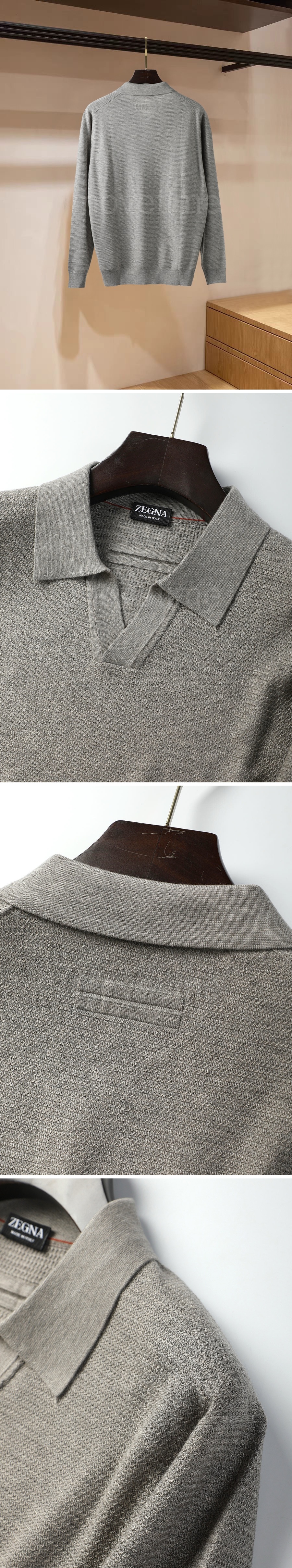 제냐 남자 가을겨울 카라 니트 스웨터 26SS 상세이미지 3