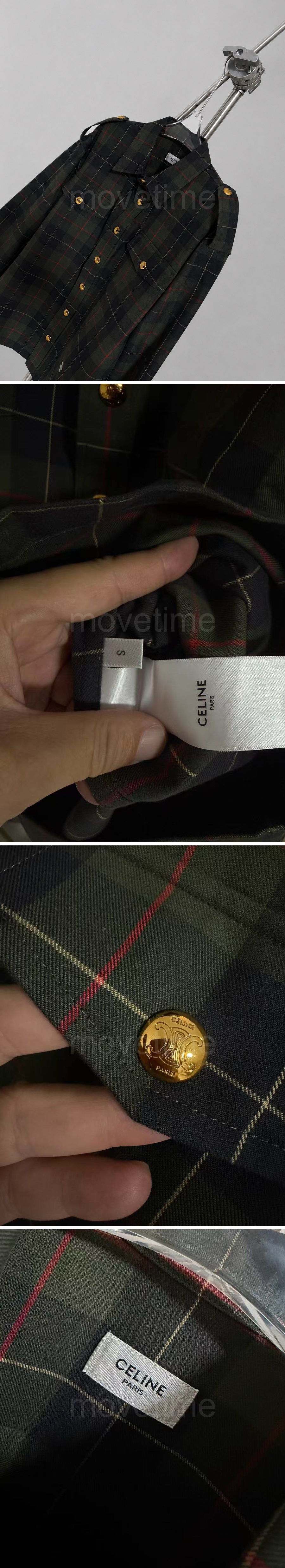 셀린느 남자 가을 체크패턴 카라 자켓 26SS 상세이미지 3