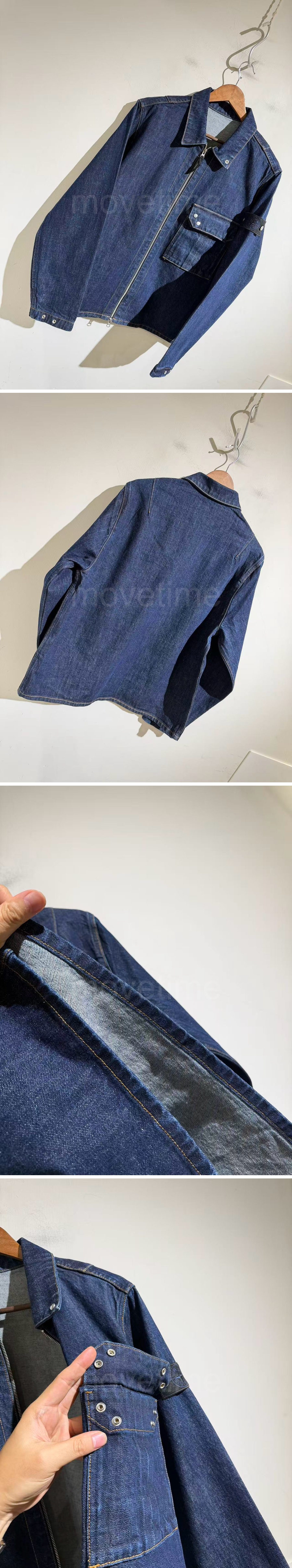 스톤아일랜드 로고 탈부착 데님 카라 집업 자켓 26SS 상세이미지 4