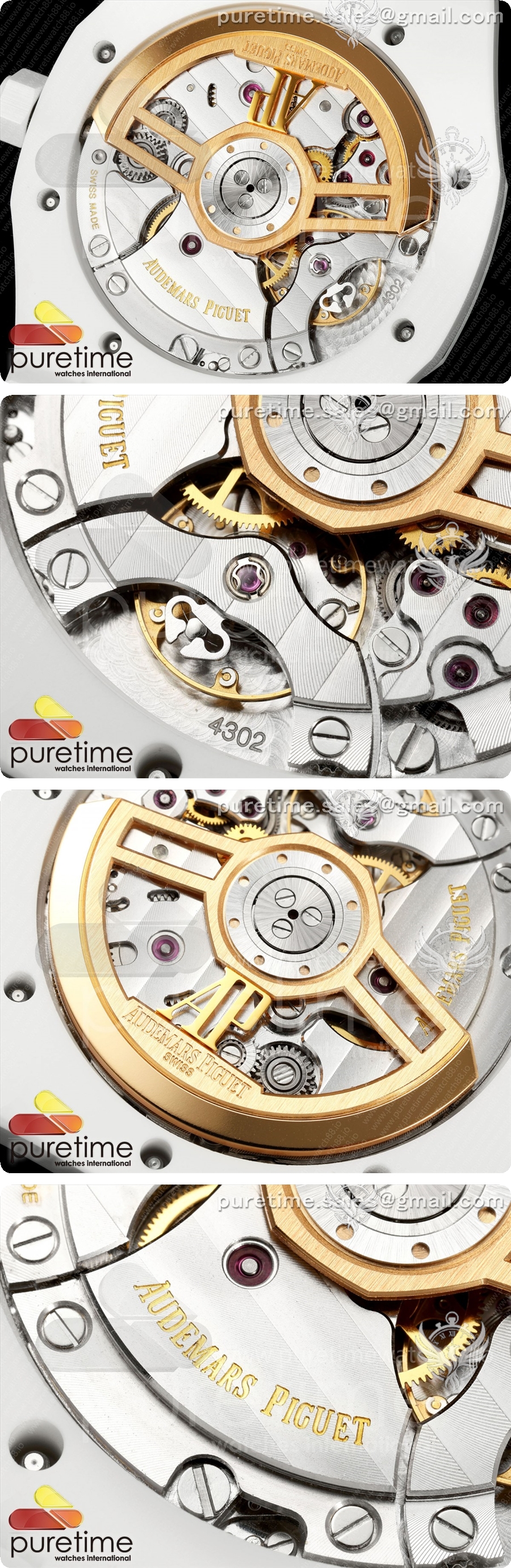 오데마피게 로얄 오크 41mm 15500 화이트 세라믹 ZF 화이트 다이얼 화이트 세라믹 브레이슬릿 SA4302 상세이미지 6