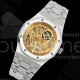 오데마피게 로얄 오크 레플리카 41mm 오픈워크 15407 SS DDF 1:1 옐로우 골드 다이얼, SS 브레이슬릿, SA3132